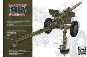 AFVClub US 3 Inch M5 Gun on M1 Carriage Plastic Model Artillery Kit 1/35 Scale #35s64