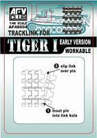 AFVClub Tiger I Early Version Workable Track Links Plastic Model Tank Tracks 1/48 Scale #48004