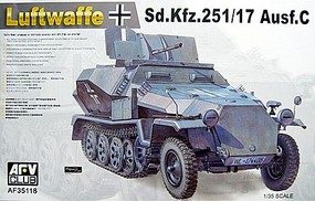 AFVClub Sd.Kfz.251/17 Ausf.C Luftwaffe Plastic Model Military Vehicle Kit 1/35 Scale #af35118