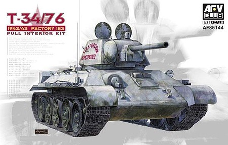 AFVClub T-34/76 1942/43 Factory #183 Plastic Model Military Vehicle Kit 1/35 Scale #af35144