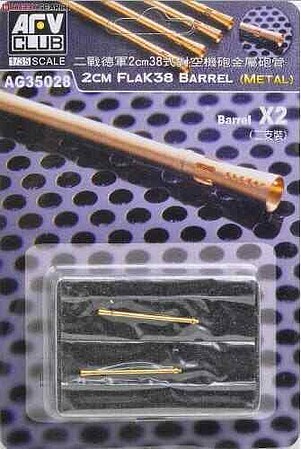 AFVClub 2cm Flak38 Barrel Metal Plastic Model Vehicle Accessory Kit 1/35 Scale #ag35028