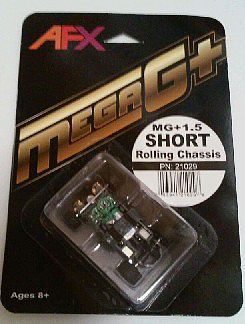 AFX Mega G+ Rolling Chassis Short HO Scale Slot Car Part #21029