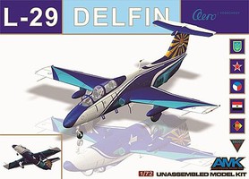 AMK Aero L29 Delfin Aircraft Plastic Model Airplane Kit 1/72 Scale #86001