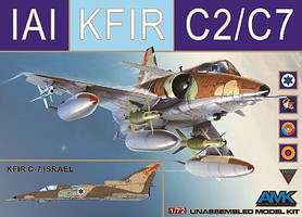 AMK Kfir C2/C7 Israeli AF Fighter Plastic Model Airplane Kit 1/72 Scale #86002