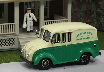 American-Heritage 1950 Delivery Truck- Parmelee Bros. Dairy Products HO Scale Model Railroad Vehicle #87005
