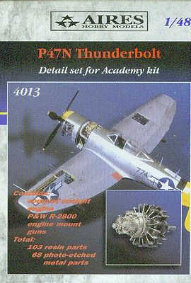 Aires P47N Detail Set For an Academy Model Plastic Model Aircraft Accessory 1/48 Scale #4013