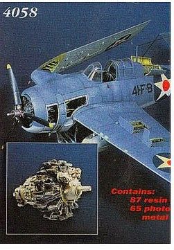 Aires F4F4 Detail Set For a Tamiya Model Plastic Model Aircraft Accessory 1/48 Scale #4058