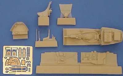 Aires P38J Cockpit Set For a Hasegawa Model Plastic Model Aircraft Accessory 1/48 Scale #4113