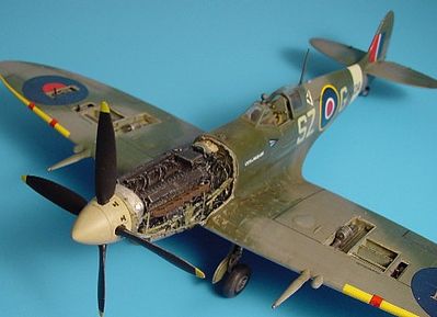 Aires Spitfire Mk IX Engine Set For a Hasegawa Model Plastic Model Aircraft Accessory 1/48 #4210