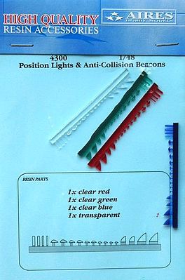 Aires Position Lights & Anti-Collision Beacons Plastic Model Aircraft Accessory 1/48 #4300