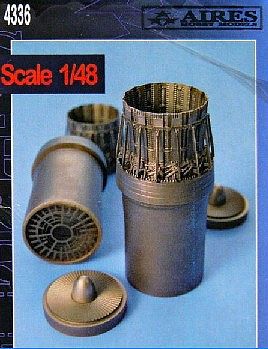 Aires F15C Exhaust Nozzles Late For a Hasegawa Model Plastic Model Aircraft Accessory 1/48 #4336
