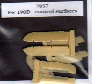 Aires Fw190D Control Surfaces For a Hasegawa Model Plastic Model Aircraft Accessory 1/72 #7057