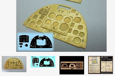 Airscale Supermarine Spitfire Mk 1a Instrument Panel Plastic Model Decal Kit 1/24 Scale #2415