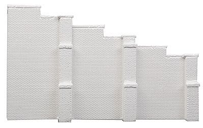 AIM Brick Tapered Wing Walls - Unpainted Cast Hydrocal(R) HO Scale Model Railroad Scenery #152