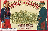 ArmiesInPlastic Civil War 114th Union Pennsylvania Zouaves Plastic Model Military Figure 1/32 Scale #5437