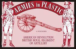 ArmiesInPlastic American Revolution British Regiment Artillery Plastic Model Military Figure 1/32 #5479