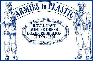 ArmiesInPlastic Boxer Rebellion China 1900 Royal Navy Winter Dress Plastic Model Military Figure 1/32 #5512