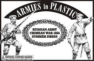 ArmiesInPlastic Crimean War 1854 Russian Army Summer Dress Plastic Model Military Figure 1/32 Scale #5582