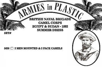 ArmiesInPlastic British Naval Brigade Camel Corps Egypt & Sudan Plastic Model Military Figures 1/32 #5636