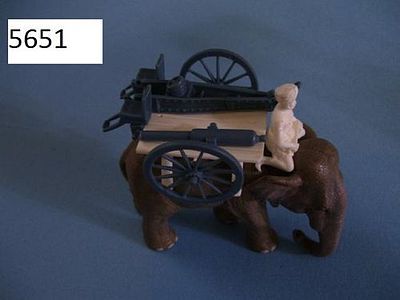 ArmiesInPlastic Elephant Carrying 7 Pound Artillery Gun Plastic Model Military Figures 1/32 Scale #5651