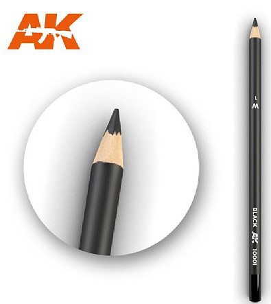 AK (bulk of 5) Weathering Pencils Black Hobby and Model Paint Marker #10001