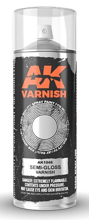 AK Semi-Gloss Lacquer Varnish 400ml Spray Hobby and Model Lacquer Paint #1046