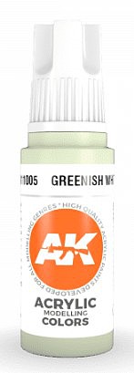 AK Greenish White Acrylic Paint 17ml Bottle Hobby and Model Acrylic Paint #11005