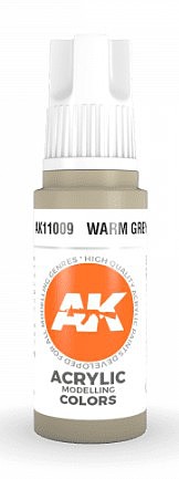 AK Warm Grey Acrylic Paint 17ml Bottle Hobby and Model Acrylic Paint #11009