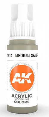 AK Medium Sea Grey Acrylic Paint 17ml Bottle Hobby and Model Acrylic Paint #11014