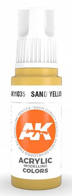 AK Sand Yellow Acrylic Paint 17ml Bottle Hobby and Model Acrylic Paint #11035