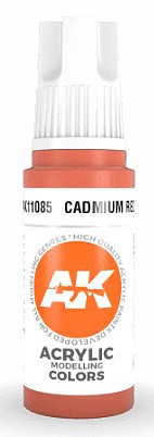AK Cadmium Red Acrylic Paint 17ml Bottle Hobby and Model Acrylic Paint #11085