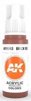 AK Brick Red Acrylic Paint 17ml Bottle Hobby and Model Acrylic Paint #11093