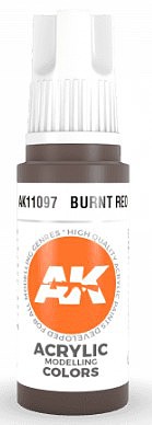 AK Burnt Red Acrylic Paint 17ml Bottle Hobby and Model Acrylic Paint #11097