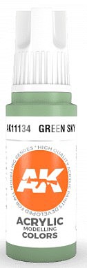 AK Green Sky Acrylic Paint 17ml Bottle Hobby and Model Acrylic Paint #11134