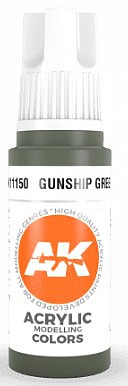AK Gunship Green Paint 17ml Bottle Hobby and Model Acrylic Paint #11150