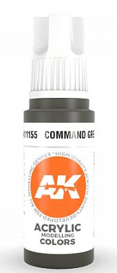 AK Command Green Paint 17ml Bottle Hobby and Model Acrylic Paint #11155