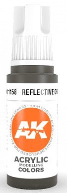 AK Reflective Green Paint 17ml Bottle Hobby and Model Acrylic Paint #11158