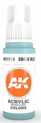 AK Snow Blue Paint 17ml Bottle Hobby and Model Acrylic Paint #11174