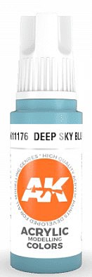 AK Deep Sky Blue Paint 17ml Bottle Hobby and Model Acrylic Paint #11176