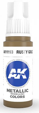 AK Rusty Gold Paint 17ml Bottle Hobby and Model Acrylic Paint #11193