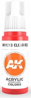 AK Clear Red Paint 17ml Bottle Hobby and Model Acrylic Paint #11213