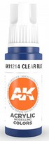 AK Clear Blue Paint 17ml Bottle Hobby and Model Acrylic Paint #11214