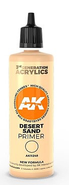 AK Desert Sand Acrylic Primer 100ml Bottle Hobby and Model Acrylic Paint #11248