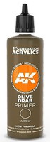AK Olive Drab Acrylic Primer 100ml Bottle Hobby and Model Acrylic Paint #11249