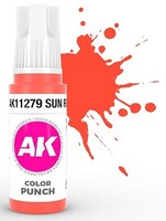AK Color Punch- Sun Red 3G Acrylic Paint 17ml Bottle