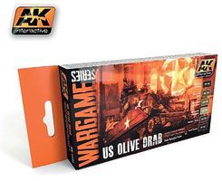 Wargame- US Olive Drab Acrylic Paint Set (6) 17ml Bottles