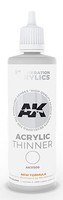AK Acrylic Thinner 100ml Bottle Hobby and Model Acrylic Paint #11500