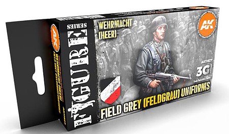 AK German Field Grey Uniforms Acrylic Paint Set (6 Colors) Hobby and Model Acrylic Paint #11627
