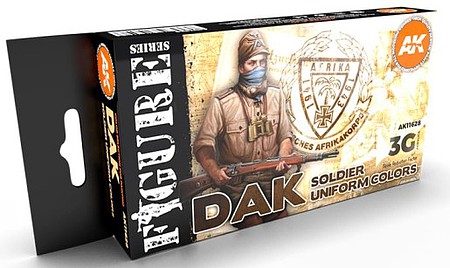 AK DAK Soldier Uniforms Acrylic (6 Colors) 17ml Bottles Hobby and Model Paint Set #11628