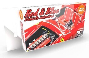 AK Red & Blue Interior Acrylic Paint Set (6 Colors)